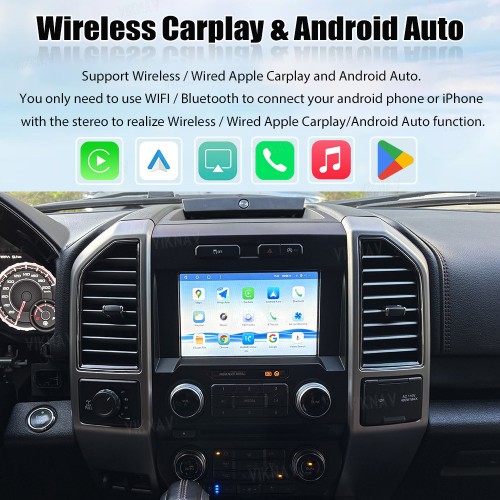 Upgrade Android Box For Ford F150 2015-2022 Wireless Carplay Touch Screen GPS Navigation Multimedia player Auto Stereo Head Unit(SYNC3)