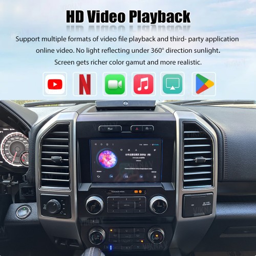 Upgrade Android Box For Ford F150 2015-2022 Wireless Carplay Touch Screen GPS Navigation Multimedia player Auto Stereo Head Unit(SYNC3)