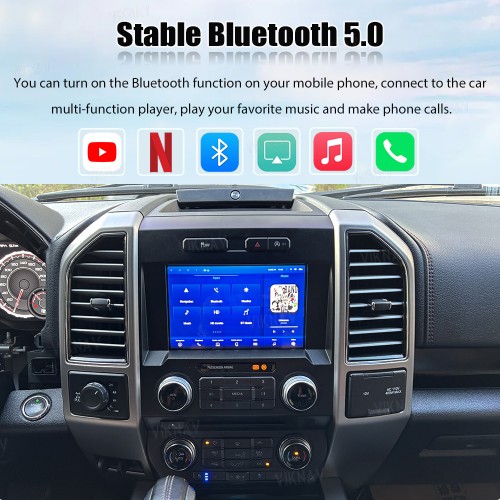 Upgrade Android Box For Ford F150 2015-2022 Wireless Carplay Touch Screen GPS Navigation Multimedia player Auto Stereo Head Unit(SYNC3)