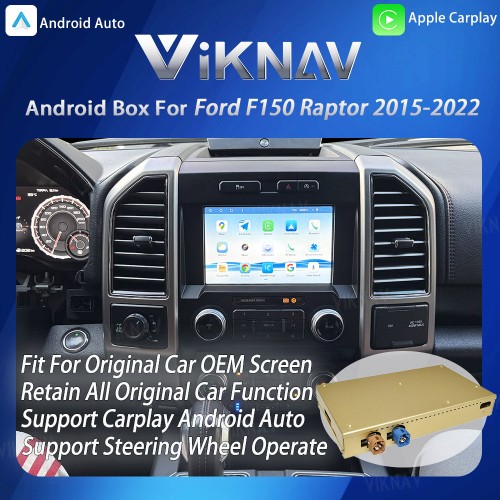 Upgrade Android Box For Ford F150 2015-2022 Wireless Carplay Touch Screen GPS Navigation Multimedia player Auto Stereo Head Unit(SYNC3)