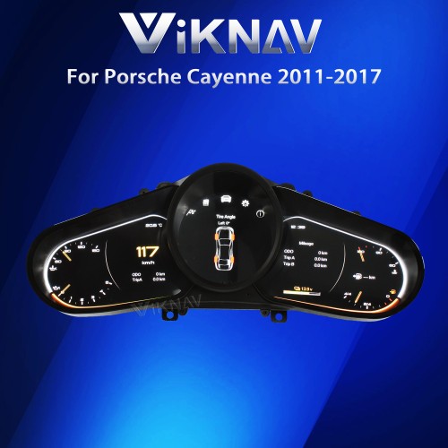 Viknav Linux 12.3 Inch Digital Cluster Dashboard Speedometer Panel For Porsche Cayenne 2011-2017 Virtual Digital Instrument Cluster Cockpit