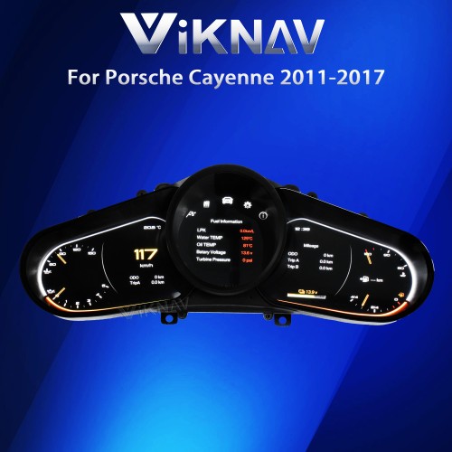 Viknav Linux 12.3 Inch Digital Cluster Dashboard Speedometer Panel For Porsche Cayenne 2011-2017 Virtual Digital Instrument Cluster Cockpit