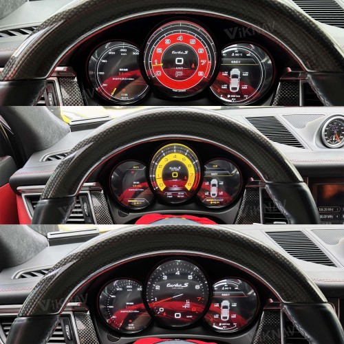 Viknav Linux System 12.3 Inch Digital Cluster Dashboard Speedometer Panel For Porsche Macan 2011-2018 Virtual Digital Instrument Cluster Cockpit