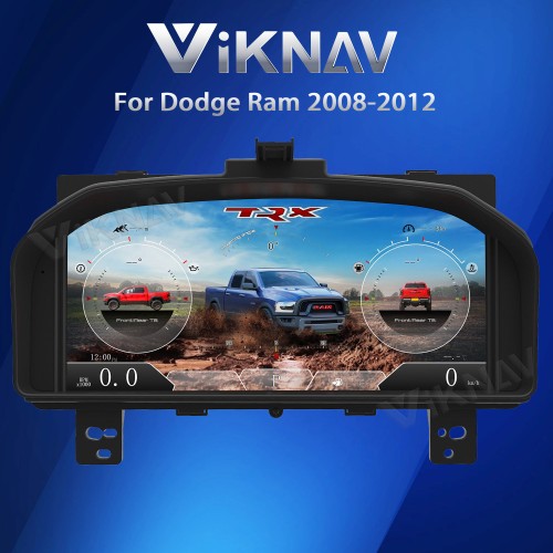 Viknav Car Digital Cluster For Dodge Ram 1500 2500 3500 2008-2012 LCD Car Digital Speedometer Dashboard Panel Instrument Panel Virtual Cockpit