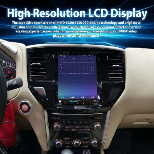 Viknav 10.4" Touch Screen Car Radio For Nissan-Pathfinder ( 2012 2013 2014 2015 2016 2017 2018 2019 ) Multimedia Player Android Auto GPS Navigation Wireless Carplay (128GB)