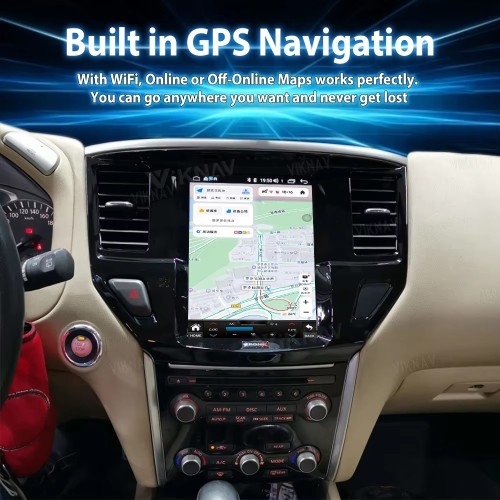 Viknav 10.4" Touch Screen Car Radio For Nissan-Pathfinder ( 2012 2013 2014 2015 2016 2017 2018 2019 ) Multimedia Player Android Auto GPS Navigation Wireless Carplay (128GB)