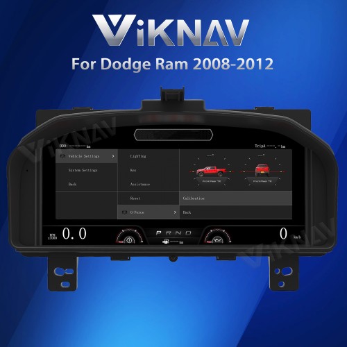 Viknav Car Digital Cluster For Dodge Ram 1500 2500 3500 2008-2012 LCD Car Digital Speedometer Dashboard Panel Instrument Panel Virtual Cockpit