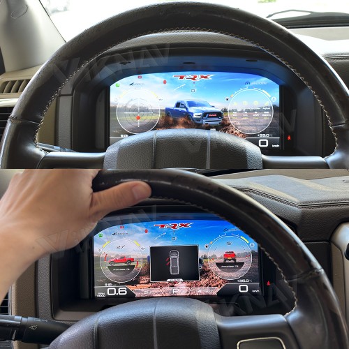 Viknav Car Digital Cluster For Dodge Ram 1500 2500 3500 2008-2012 LCD Car Digital Speedometer Dashboard Panel Instrument Panel Virtual Cockpit