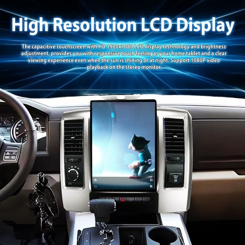 Viknav 13.8 Inch Touch Screen Car Radio For Dodge Ram 2008-2011 Upgrade Android Head Unit Wirless Carplay GPS Navigation Player Autoradio Replacement