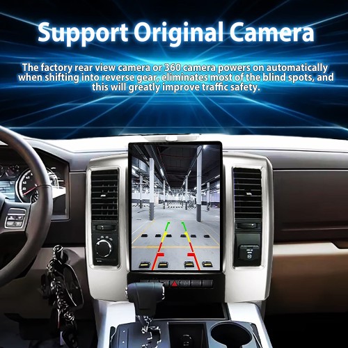Viknav 13.8 Inch Touch Screen Car Radio For Dodge Ram 2008-2011 Upgrade Android Head Unit Wirless Carplay GPS Navigation Player Autoradio Replacement