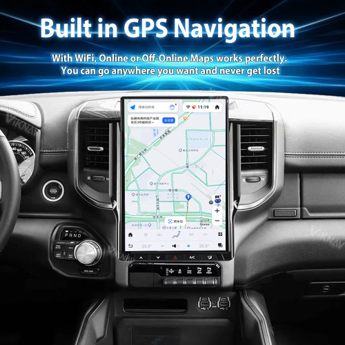Viknav 14.4 Inch Touch Screen Car Radio For Dodge Ram 2019-2023 Upgrade Android Head Unit Wirless Carplay GPS Navigation Player Autoradio Replacement