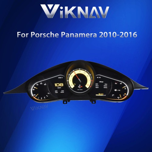 Viknav Linux 12.3 Inch Digital Cluster Dashboard Speedometer Panel For Porsche Panamera 2010-2016 Virtual Digital Instrument Cluster Cockpit