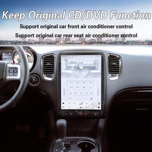 Viknav 13.8 Inch Android Car Radio For Dodge Durango 2011 2012 2013  Android Auto Wirless Carplay GPS Navigation Multimedia Player Autoradio Head Unit  (black 128GB)