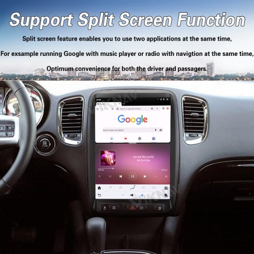 Viknav 13.8 Inch Android Car Radio For Dodge Durango 2011 2012 2013  Android Auto Wirless Carplay GPS Navigation Multimedia Player Autoradio Head Unit  (black 128GB)