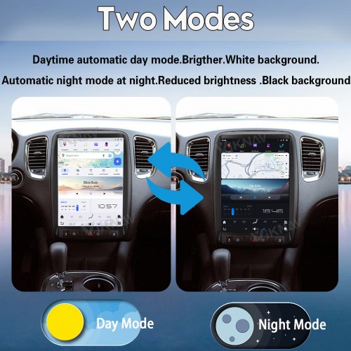 Viknav 13.8 Inch Android Car Radio For Dodge Durango 2011 2012 2013  Android Auto Wirless Carplay GPS Navigation Multimedia Player Autoradio Head Unit  (black 128GB)