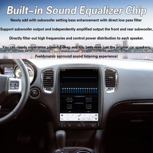 Viknav 13.8 Inch Android Car Radio For Dodge Durango 2011 2012 2013  Android Auto Wirless Carplay GPS Navigation Multimedia Player Autoradio Head Unit  (black 128GB)