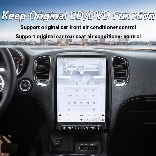Viknav 13.8 Inch Android Car Radio For Dodge Durango 2014-2020  Android Auto Wirless Carplay GPS Navigation Multimedia Player Autoradio Head Unit  (black 128GB)