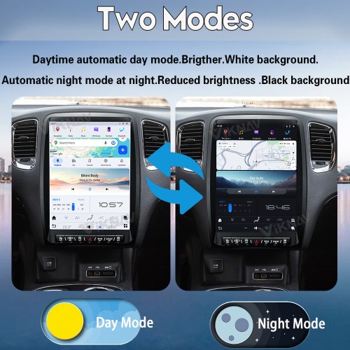 Viknav 13.8 Inch Android Car Radio For Dodge Durango 2014-2020  Android Auto Wirless Carplay GPS Navigation Multimedia Player Autoradio Head Unit  (black 128GB)