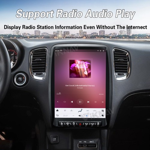 Viknav 13.8 Inch Android Car Radio For Dodge Durango 2014-2020  Android Auto Wirless Carplay GPS Navigation Multimedia Player Autoradio Head Unit  (black 128GB)