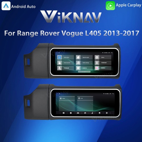Viknav 12.3 inch Android Radio For Land Rover Range Rover Vogue L405 2013-2017 Wireless Carplay Android Auto Multimedia player GPS Navigation Auto Stereo Touch Screen(Black)