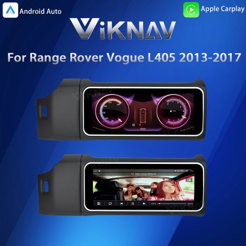 Viknav 12.3 inch Android Radio For Land Rover Range Rover Vogue L405 2013-2017 Wireless Carplay Android Auto Multimedia player GPS Navigation Auto Stereo Touch Screen(Black)