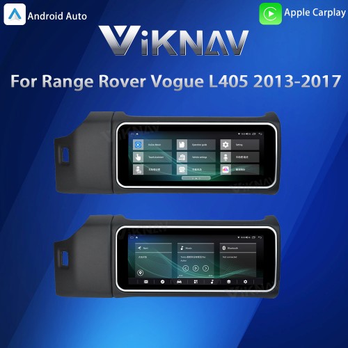 Viknav 12.3 inch Android Radio For Land Rover Range Rover Vogue L405 2013-2017 Wireless Carplay Android Auto Multimedia player GPS Navigation Auto Stereo Touch Screen(Black)