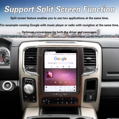 Viknav 10.5 Inch Touch Screen Car Radio For Dodge Ram 2013-2018 Upgrade Android Head Unit Wirless Carplay GPS Navigation Player Autoradio (128GB)