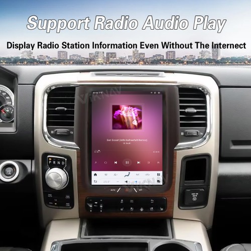 Viknav 10.5 Inch Touch Screen Car Radio For Dodge Ram 2013-2018 Upgrade Android Head Unit Wirless Carplay GPS Navigation Player Autoradio (128GB)