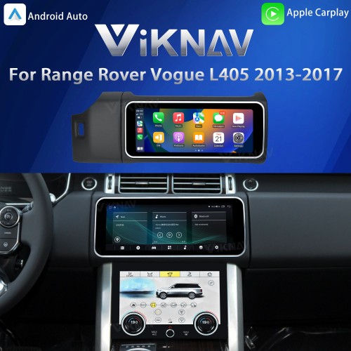 Viknav 12.3 inch Android Radio For Land Rover Range Rover Vogue L405 2013-2017 Wireless Carplay Android Auto Multimedia player GPS Navigation Auto Stereo Touch Screen(Black)