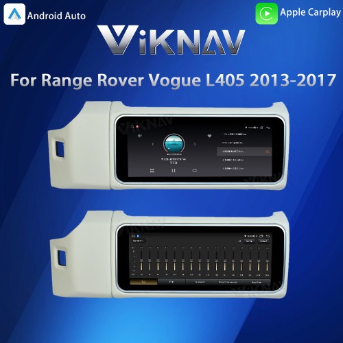 Viknav 12.3 inch Android Radio For Land Rover Range Rover Vogue L405 2013-2017 Wireless Carplay Android Auto Multimedia player GPS Navigation Auto Stereo Touch Screen(Beige)