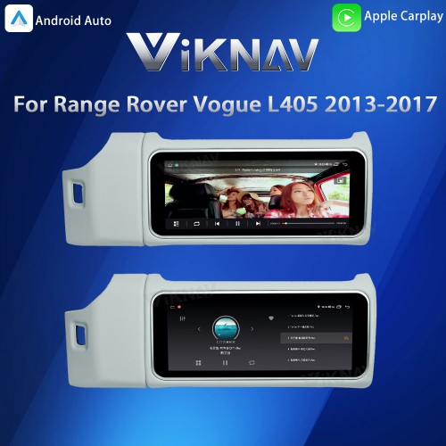 Viknav 12.3 inch Android Radio For Land Rover Range Rover Vogue L405 2013-2017 Wireless Carplay Android Auto Multimedia player GPS Navigation Auto Stereo Touch Screen(Ivory)