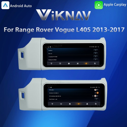 Viknav 12.3 inch Android Radio For Land Rover Range Rover Vogue L405 2013-2017 Wireless Carplay Android Auto Multimedia player GPS Navigation Auto Stereo Touch Screen(Ivory)