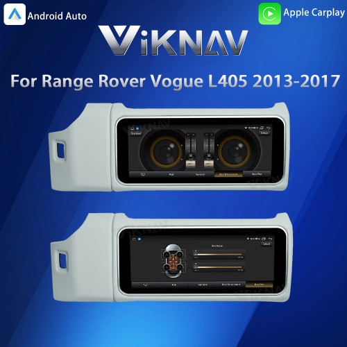 Viknav 12.3 inch Android Radio For Land Rover Range Rover Vogue L405 2013-2017 Wireless Carplay Android Auto Multimedia player GPS Navigation Auto Stereo Touch Screen(Ivory)