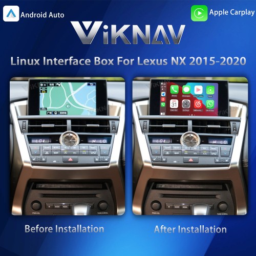 Viknav Linux Interface Box for Lexus NX 2015 -2020 Wireless CarPlay Decoder Android Auto GPS Navigatipn Original Car Radio Screen