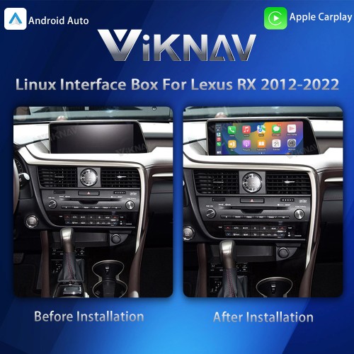 Viknav Linux Interface Box for Lexus RX 2012-2022 Wireless CarPlay Decoder Android Auto GPS Navigatipn Original Car Radio Screen