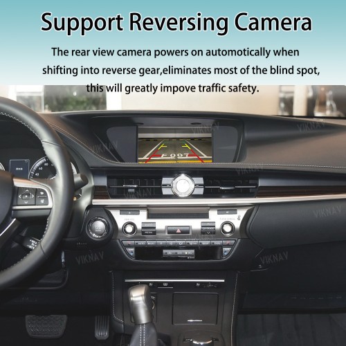 Viknav Linux Interface Box for Lexus ES 2015-2022 Wireless CarPlay Android Decoder Auto GPS Navigatipn Original Car Radio Screen
