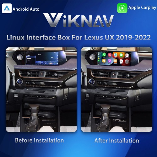 Viknav Linux Interface Box for Lexus UX 2019-2022 Wireless CarPlay Android Auto GPS Navigatipn Original Car Radio Screen