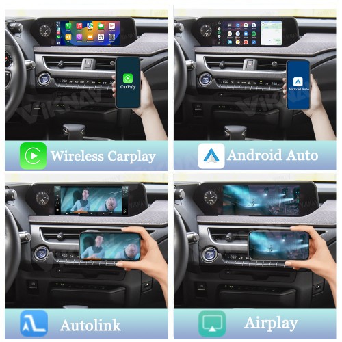 Viknav Linux Interface Box for Lexus UX 2019-2022 Wireless CarPlay Android Auto GPS Navigatipn Original Car Radio Screen
