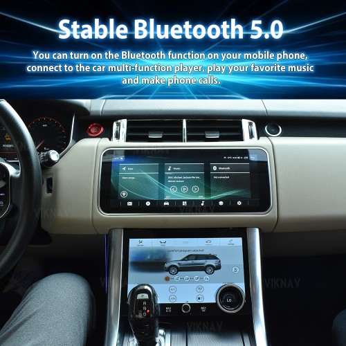 Viknav 12.3 inch Android Radio For Land Rover Range Rover Sport L494 2013-2017 Wireless Carplay Android Auto Multimedia player GPS Navigation Auto StereoTouch Screen(Ivory)