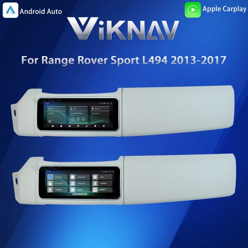 Viknav 12.3 inch Android Radio For Land Rover Range Rover Sport L494 2013-2017 Wireless Carplay Android Auto Multimedia player GPS Navigation Auto StereoTouch Screen(White)