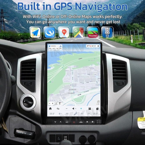 Viknav 13 inch Android Screen Car Radio For Toyota Tacoma 2005-2015 Wireless Carplay Android Auto Multimedia player GPS Navigation Auto StereoTouch Screen