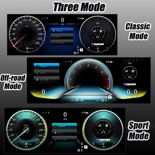 Viknav 12.3 Inch Digital Cluster Car Speedometer For Mercedes Benz GLA/CLA 2015-2018 Linux System Car Instrument Cluster Screen Instrument Replacement (NTG4.5/5.0)