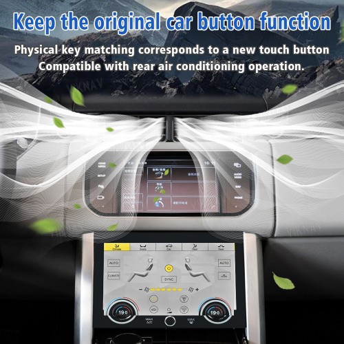 Viknav LCD 10.4 Inch AC Panel Touch Screen For Land Rover Range Rover Vogue L405 2013-2017 Air Conditioning Switch Climate Control Dashboard