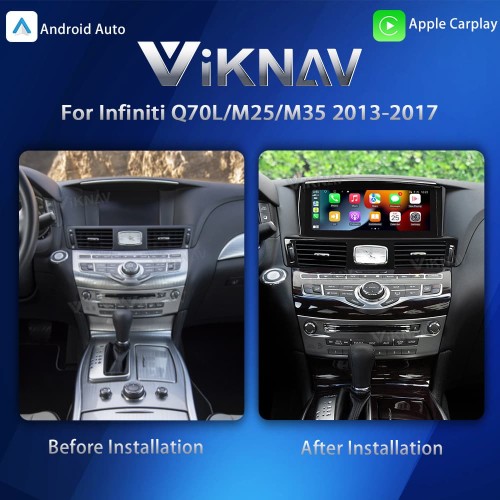 Viknav 10.25inch Android Stereo for Infiniti Q70L/M25/M35/2013-2017 Wireless CarPlay & Android Auto GPS Navigation