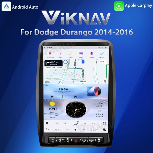 Viknav 13.8 Inch Android Car Radio For Dodge Durango 2014-2020  Android Auto Wirless Carplay GPS Navigation Multimedia Player Autoradio Head Unit  (black 128GB)