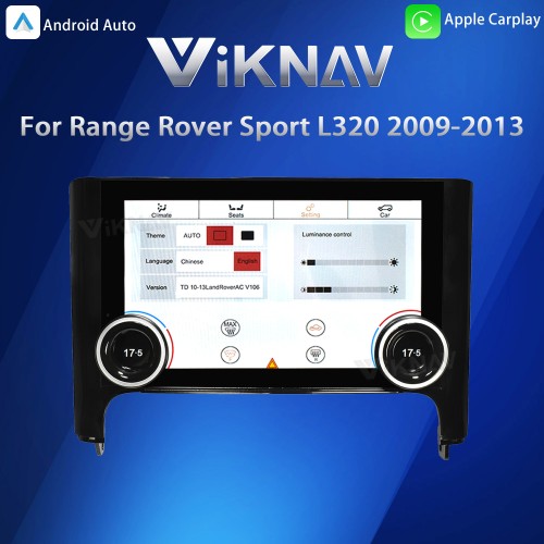 Viknav 10.4 Inch AC Panel Touch Screen For Land Rover Range Rover Sport L320 2009-2013 Digital Display Air Conditioning Switch Climate Control Dashboard