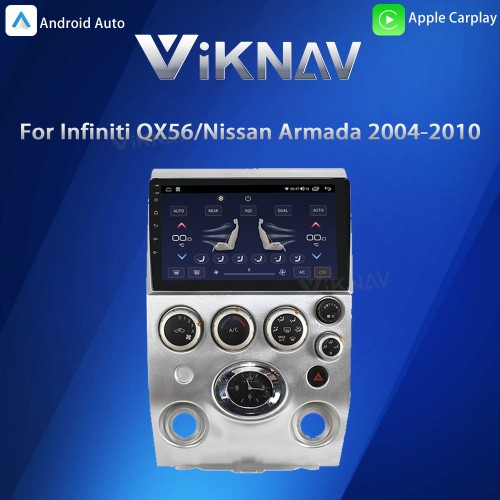 Viknav 9 inch Car Stereo for Infiniti QX56 2004-2009 2Din Head Unit Wireless CarPlay & Android Auto GPS Navigation Multimedia Player