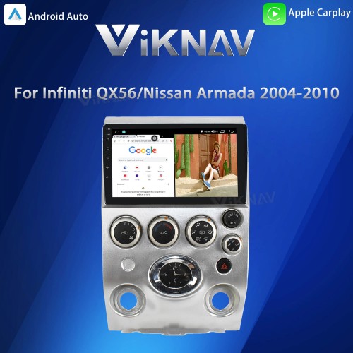 Viknav 9 inch Car Stereo for Infiniti QX56 2004-2009 2Din Head Unit Wireless CarPlay & Android Auto GPS Navigation Multimedia Player