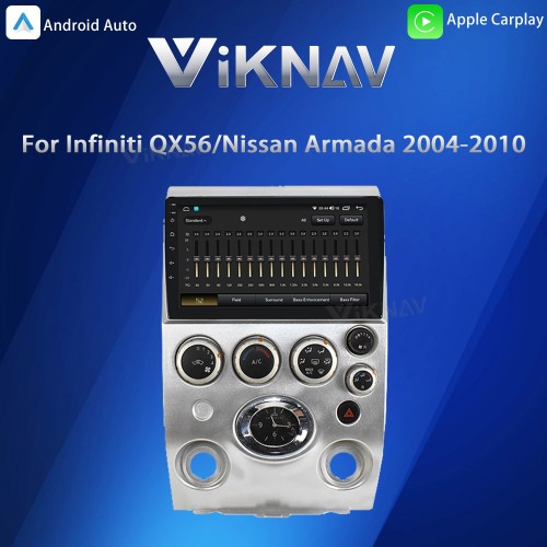 Viknav 9 inch Car Stereo for Infiniti QX56 2004-2009 2Din Head Unit Wireless CarPlay & Android Auto GPS Navigation Multimedia Player