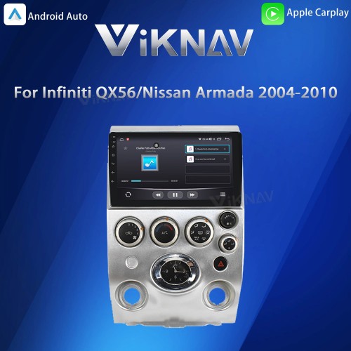 Viknav 9 inch Car Stereo for Infiniti QX56 2004-2009 2Din Head Unit Wireless CarPlay & Android Auto GPS Navigation Multimedia Player